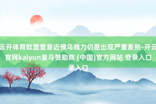 云开体育欧盟里靠近俄乌魄力仍是出现严重差别-开云官网kaiyun皇马赞助商 (中国)官方网站 登录入口
