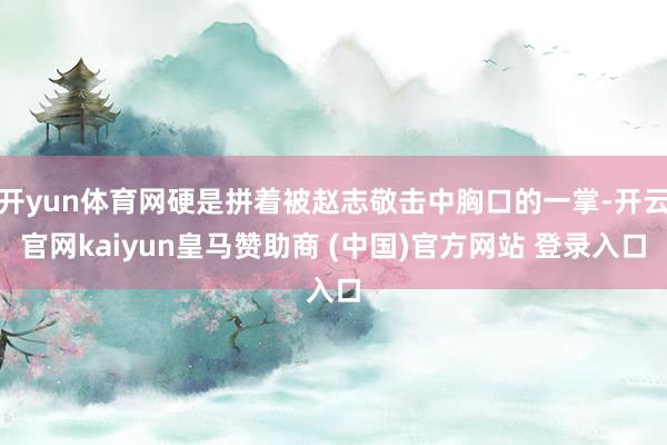 开yun体育网硬是拼着被赵志敬击中胸口的一掌-开云官网kaiyun皇马赞助商 (中国)官方网站 登录入口