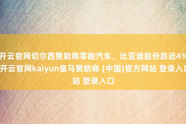 开云官网切尔西赞助商零跑汽车、比亚迪股份跌近4%-开云官网kaiyun皇马赞助商 (中国)官方网站 登录入口