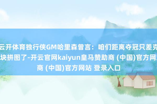 云开体育独行侠GM哈里森曾言：咱们距离夺冠只差克莱这临了一块拼图了-开云官网kaiyun皇马赞助商 (中国)官方网站 登录入口
